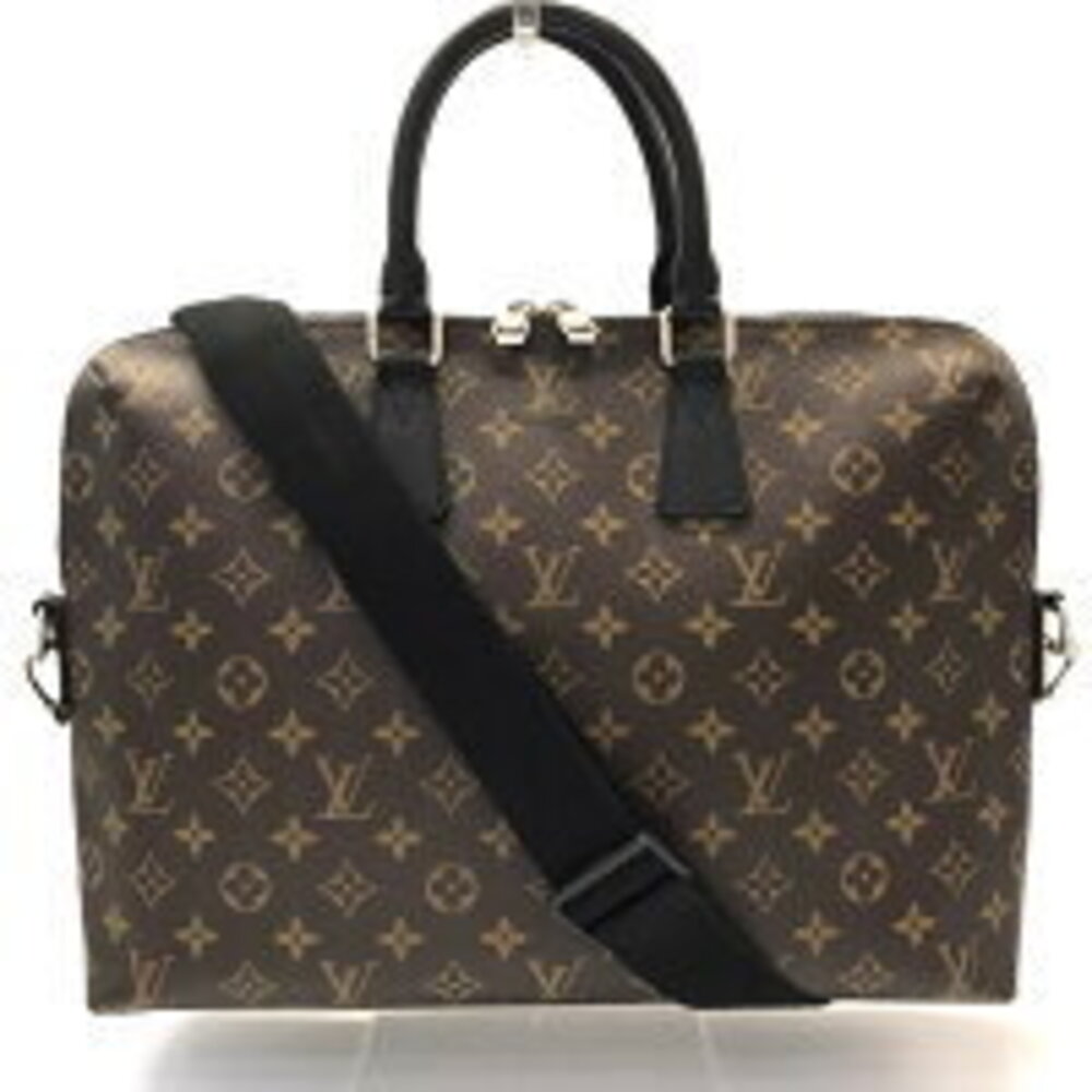 Louis Vuitton Porte document Jour Monogram Macassar Brown Business Bag Brown